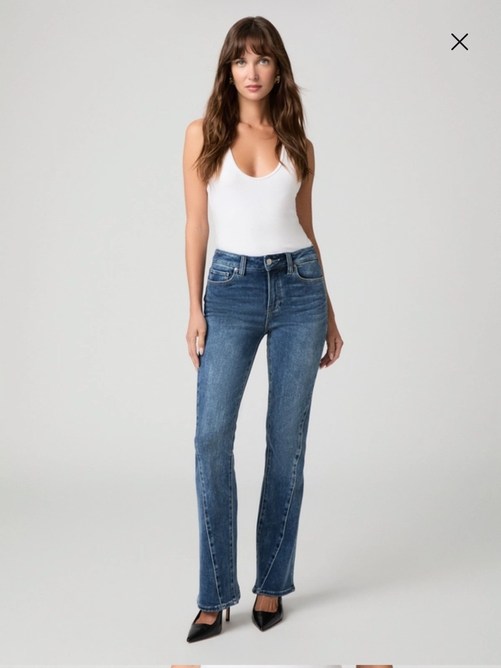 NWT Paige High Rise Laurel Canyon Petite Bootcut Jean